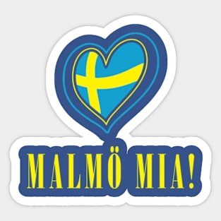 Malmö Mia! Funny Swedish Pop Group Euro Music Competition 2024 Sticker